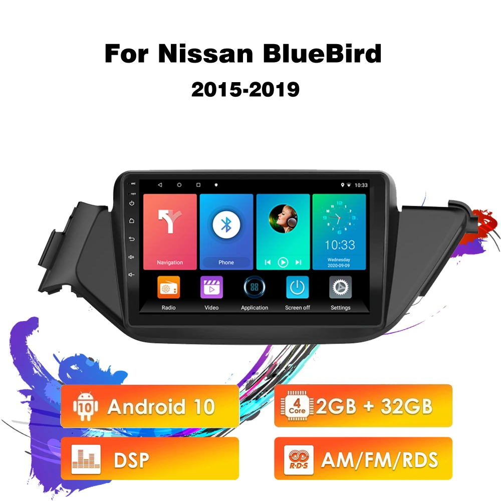 

Eastereggs For Nissan BlueBird 2015-2019 2din 9Inch Car Radio Android 10 RDS DSP GPS Navigation Multimedia Player head unit