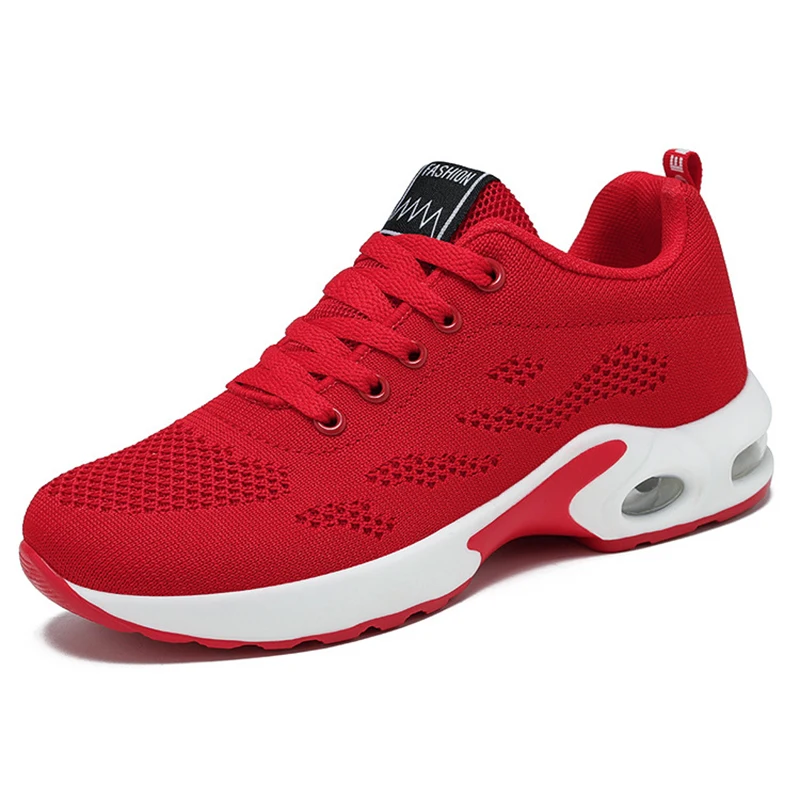 

Korean Fashion Women's Shoes Soft Sole Breathable Comfortable Sports Shoe Lace Up Mesh Flats Walking Sneakers Running Fitness