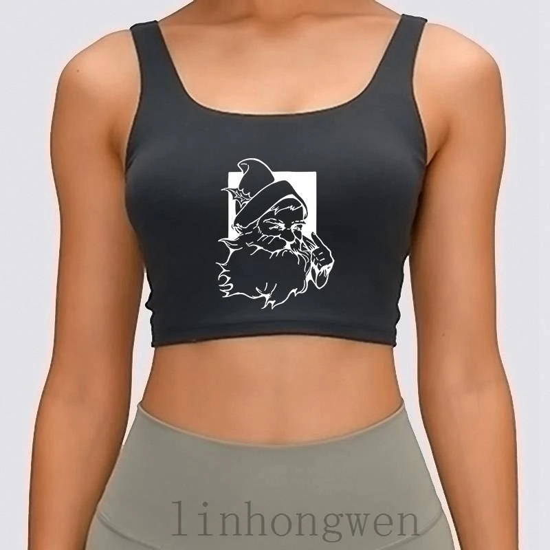 

Santa Женская майка свободного кроя из хлопка; Семейные комплекты с принтом Стандартный Весна Новый стиль круглый вырез горловины укороченны...