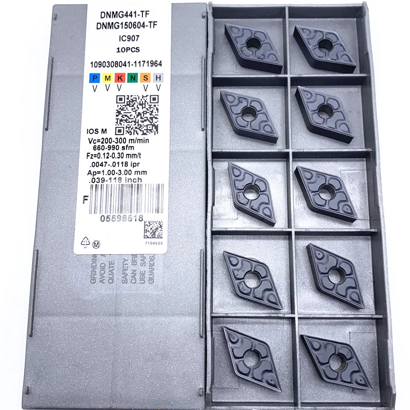 Внешний токарный инструмент DNMG150604 TF IC907 IC908 твердосплавные вставки режущий