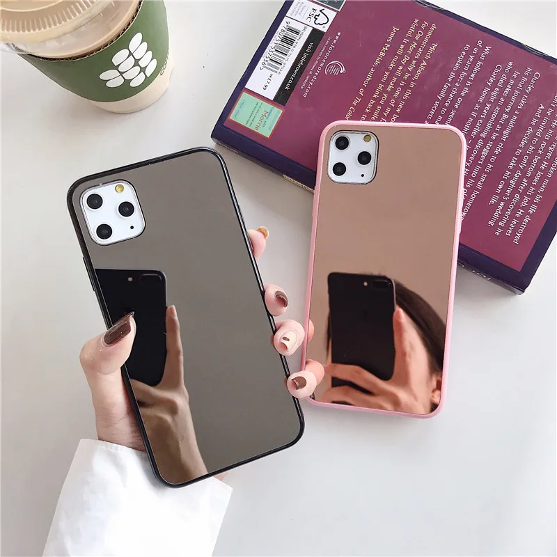 Роскошный зеркальный чехол для iPhone 12 Mini 11 Pro MAX XS XR X 8 7 6 6s Plus SE 2020 задняя крышка Fundas