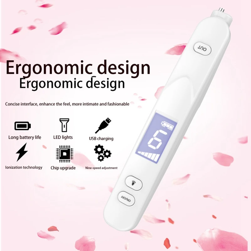 

Electric Plasma Pen Mole Removal Dark Spot Remover LCD Skin Care Point Pen Skin Wart Tag Tattoo Removal Tool