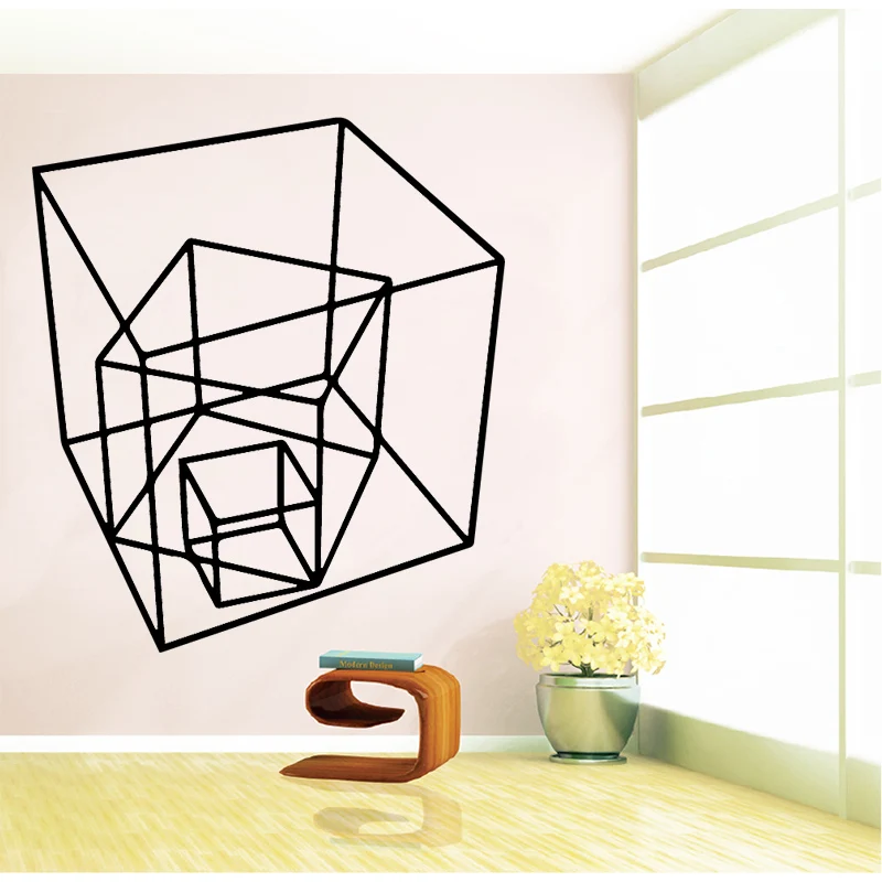 Большой квадратный настенный стикер Wat виниловые обои для украшения спальни