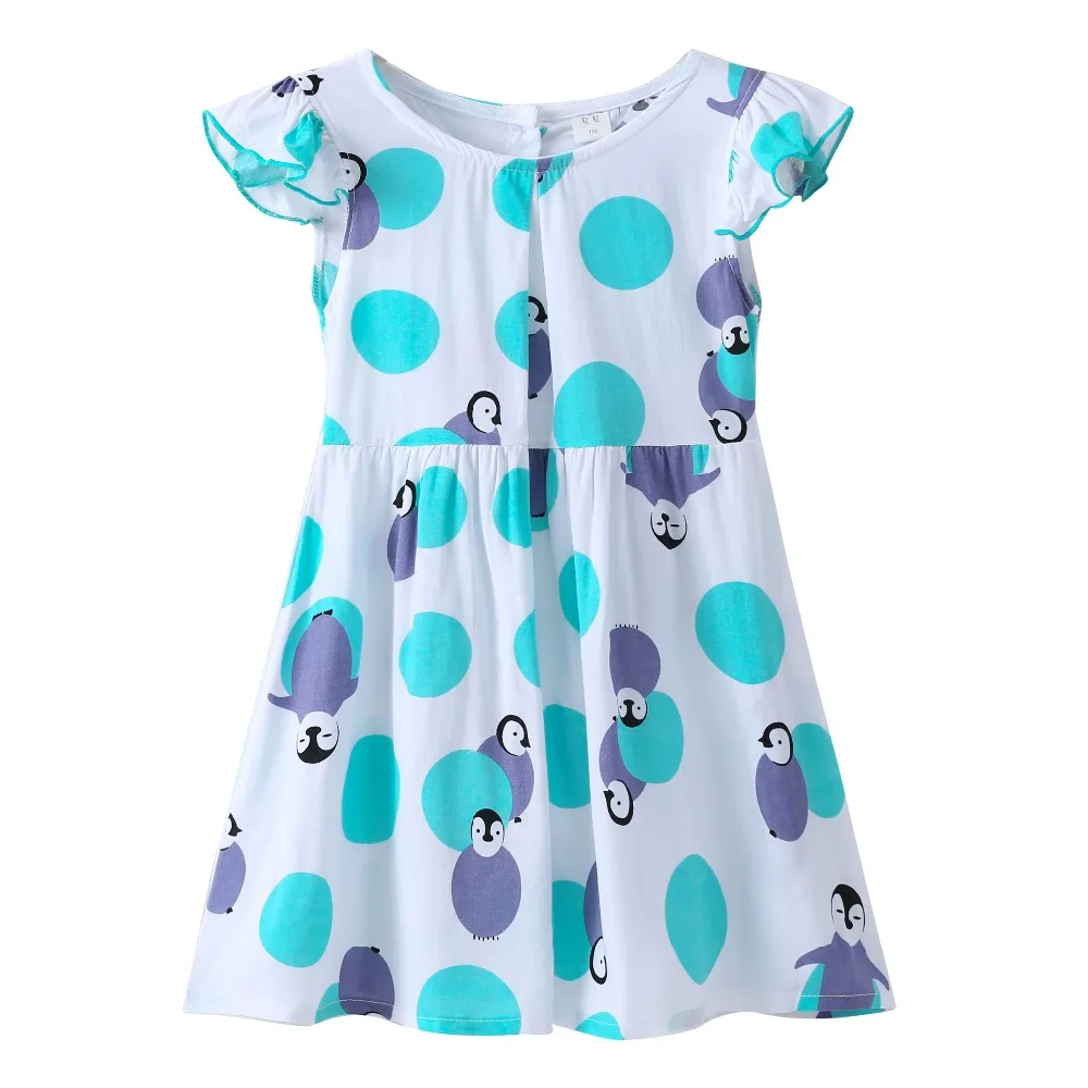 Dress for Girl 2021 Summer Children Clothing Cotton D Printed Bow Decor Princess Floral Vest Dresses Girls | Детская одежда и