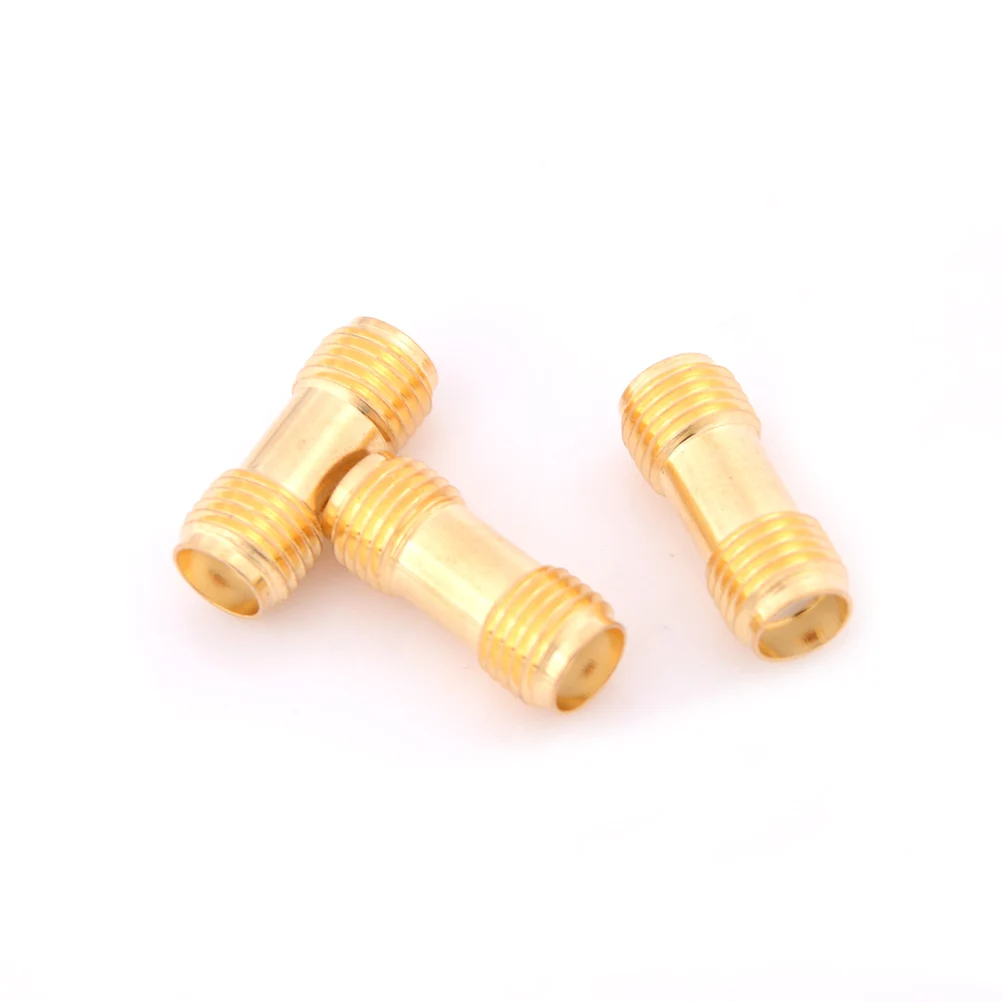 ZLinKJ 3pcs/lot Golden Color RF Connector SMA Female to For Two Way Radio SMA-F Antenna Adaptor | Обустройство дома