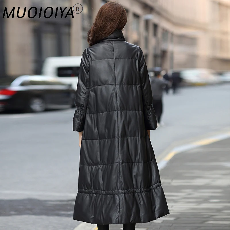 

Женские зимние куртки, куртка из натуральной кожи, женские длинные пуховики, пальто из натуральной овчины, Женская куртка 61100B