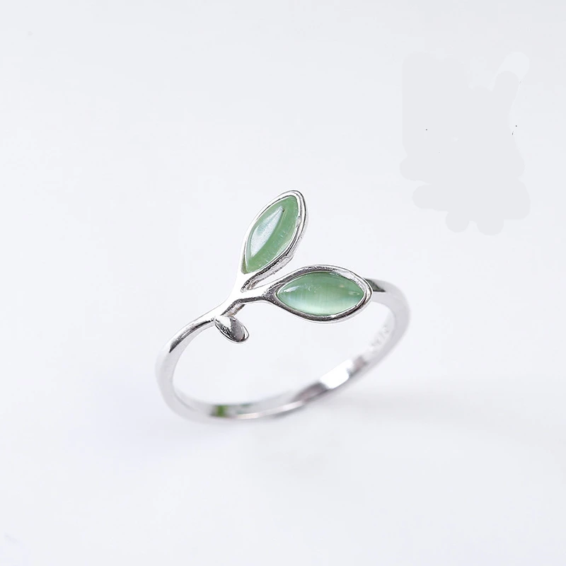 BONLAVIE светильник-зеленые прорастающие листья искусство лес тибетское серебро