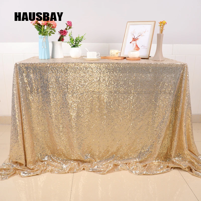 Скатерть с блестками из розового золота блестящая вышитая круглая прямоугольная