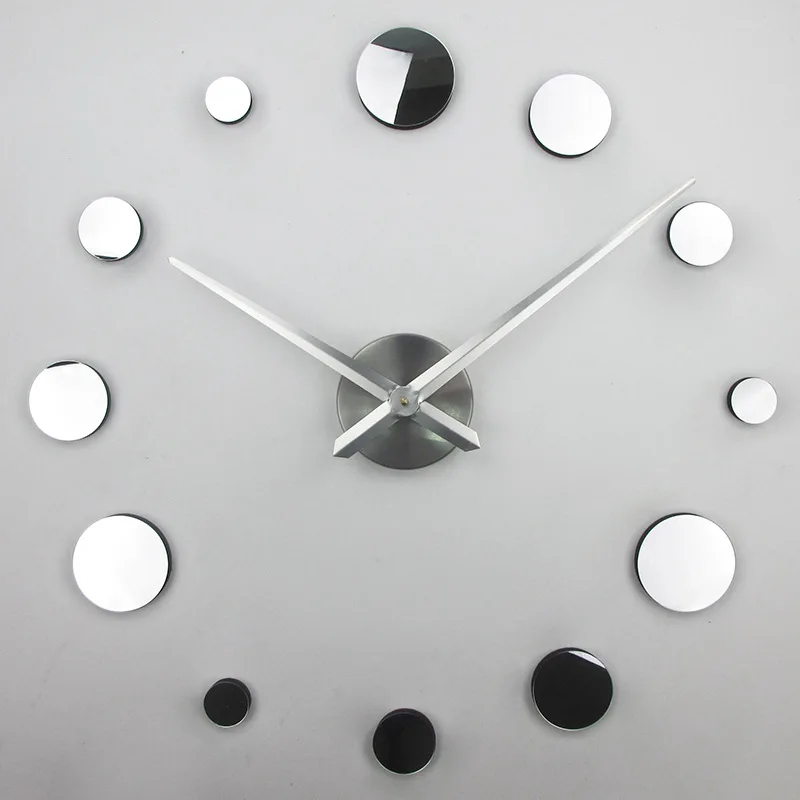 

Creative DIY wall sticker clock 3D stereo mirror clock oversized acrylic wall clock