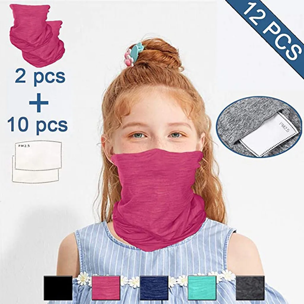 12 шт. детская ветрозащитная бандана шарф Пылезащитная маска Спортивная защитная
