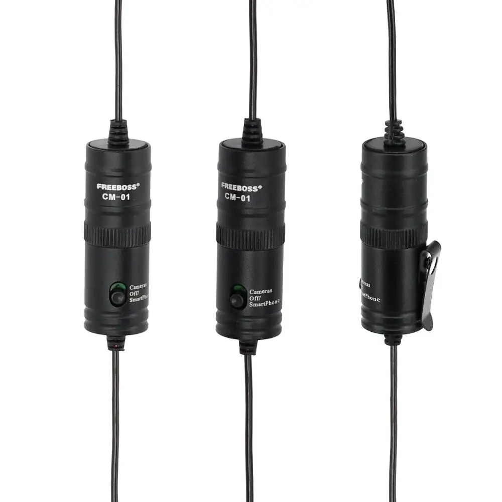 Freeboss CM-01 3 5 мм аудио-видео запись петличный микрофон для мобильного телефона
