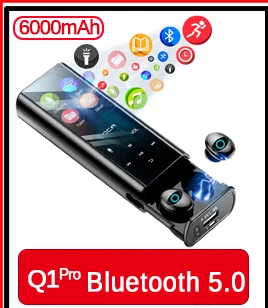 X11 TWS, беспроводные наушники Bluetooth 5,0, с сенсорным дисплеем, спортивные стерео беспроводные наушники, гарнитура, зарядная коробка, 4000 мА/ч