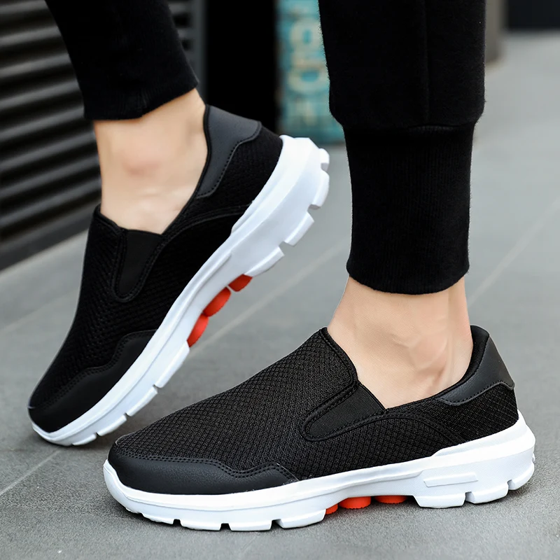 Mesh Shoes Men Casual Lightweight Breathable Sneakers For Men Slip-On Comfortable Krasovki Men Flats Shoes Zapatillas Hombre