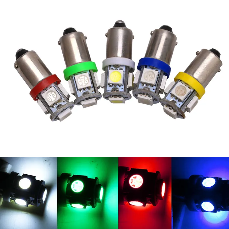 

10PCS BA9S LED Light 5050 5SMD T4W H6W 363 Doom Reading Width Instrument Clearance License Plate Interior Bulb Lights Lighting