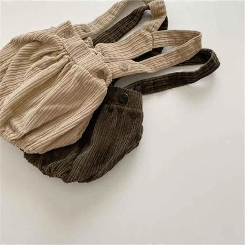 Детский вельветовый комбинезон без рукавов в Корейском стиле | Детская одежда и