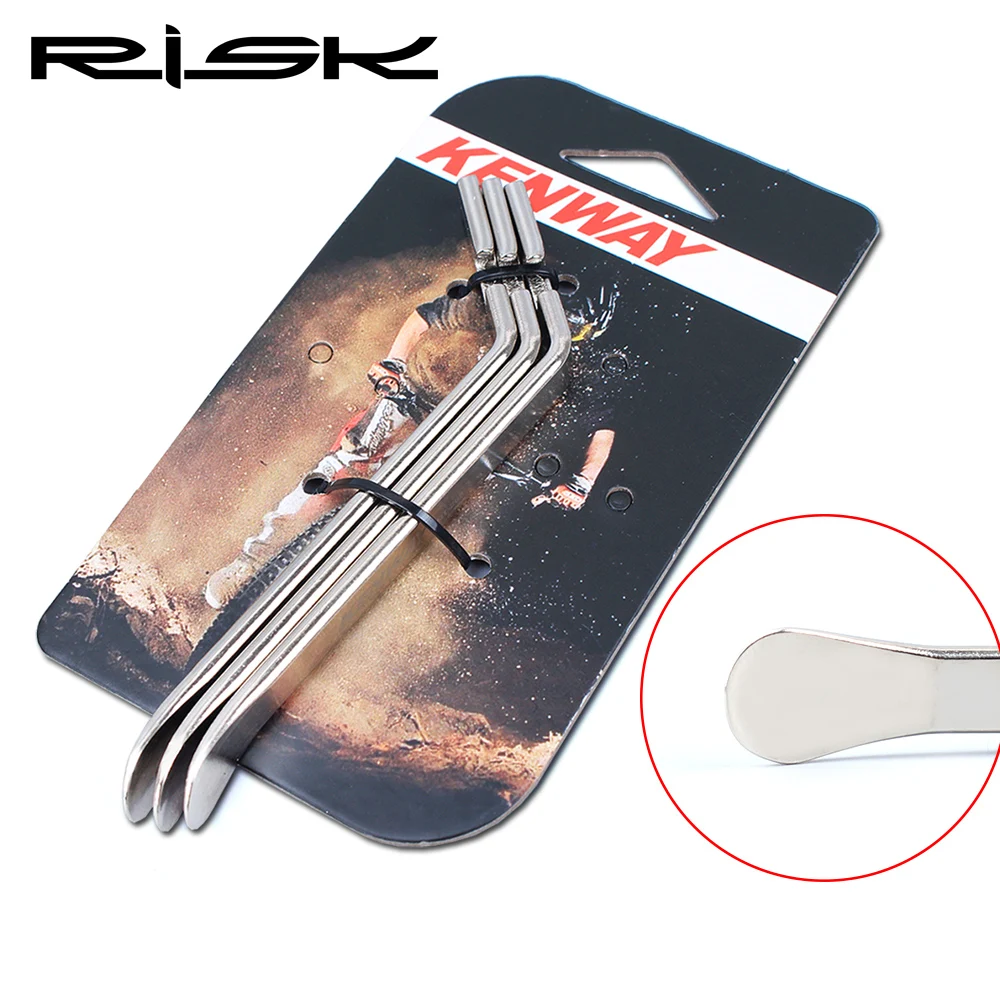 

RISK KENWAY 3pcs/set Bike Bicycle Steel Tyre Stick Spoon Tube Repair Tool Nylon Tire Levers Pry Bar Crowbar