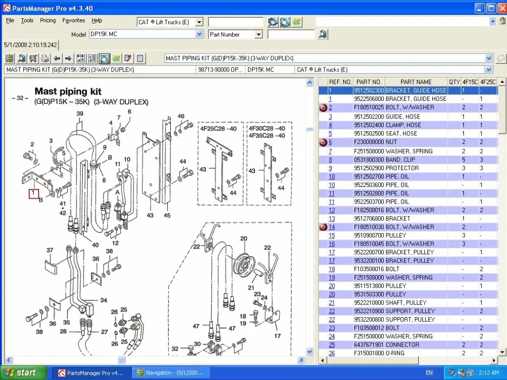 Грузовики для кошек 2008 Каталог электронных запчастей и руководство по