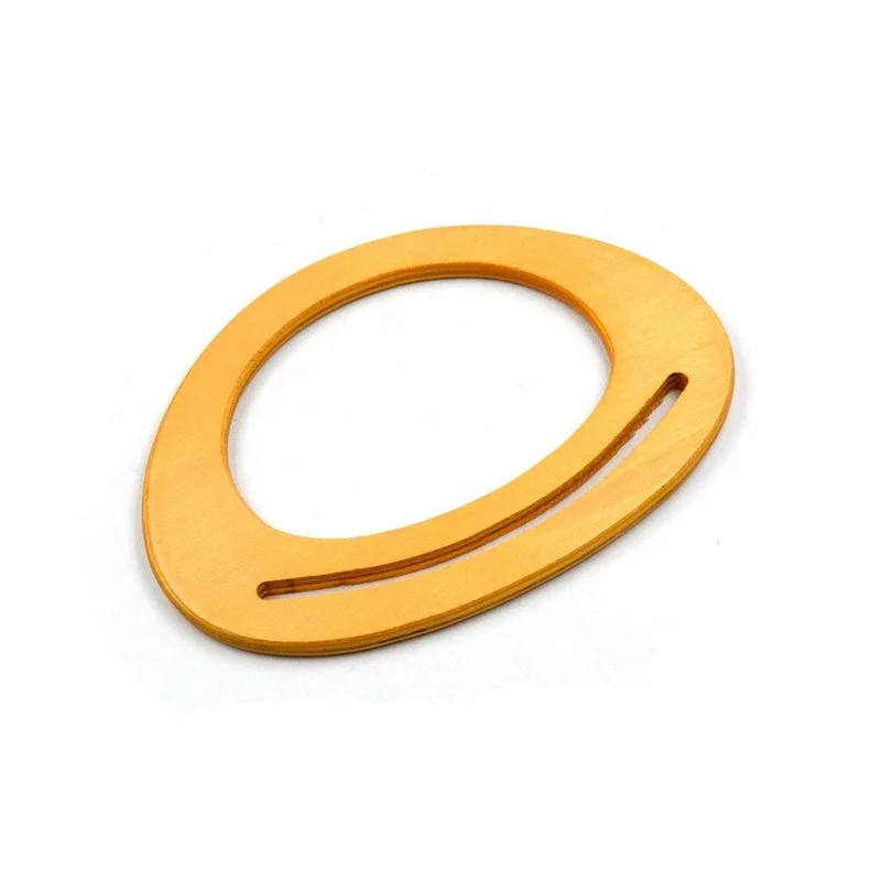 18cm Natural Wood Brown D Shape 10 Pieces Wooden Handles Solid Wood Purse Frame Wholesale DIY Handbag Accessories Dropshipping