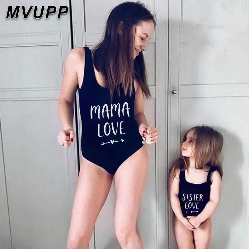 Семейная Одинаковая одежда Swimwuit детский купальник бикини для мамы и меня летняя