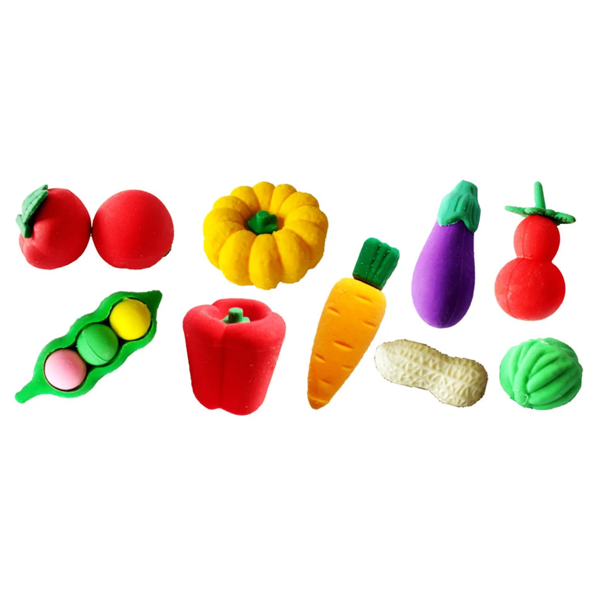

24pcs Fruits Vegetables Shaped Eraser Creative Stationery Cartoon Pencil Eraser Creative Gift for Kids Students (Random Pattern)