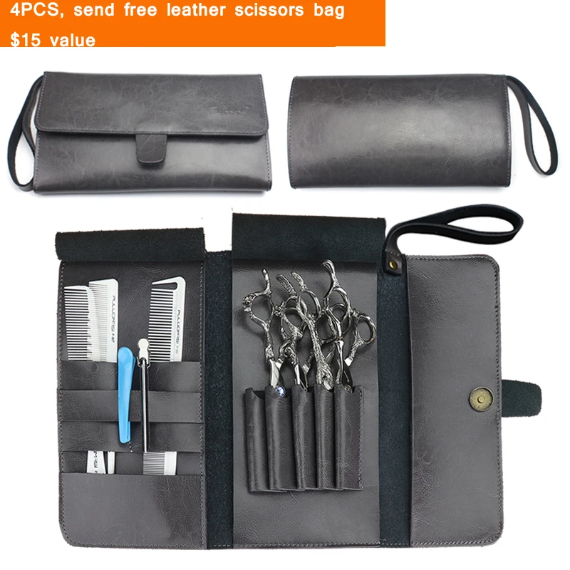 

Sharonds Genuine Black Professional Hair Salon Styling Hairdressing Scissors 5.5/6/6.5 inch Cutting Barber Scissors