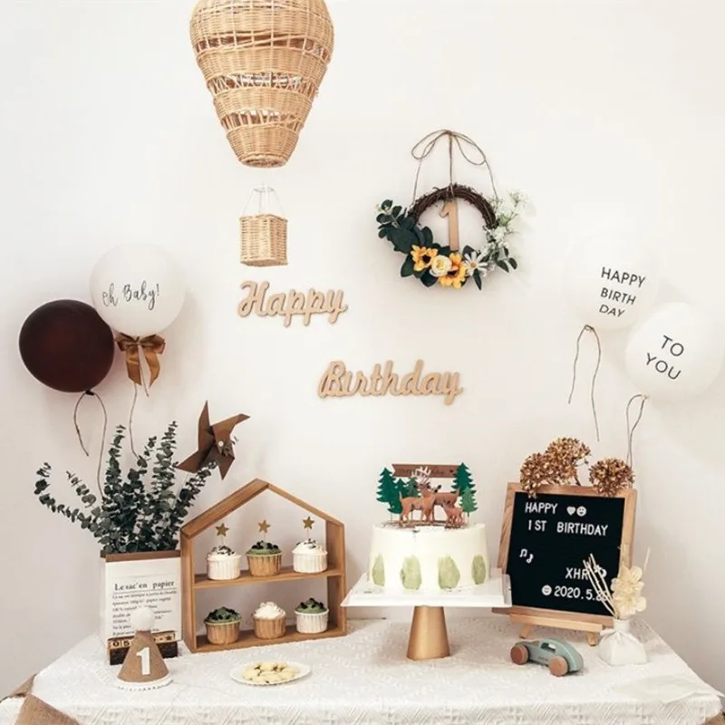 Деревянные поделки с цифрами 0-9 баннер на день рождения Фотофон Настенный декор