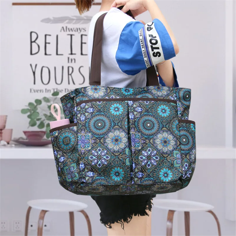 Повседневная Вместительная женская сумка-тоут через плечо легкая уличная