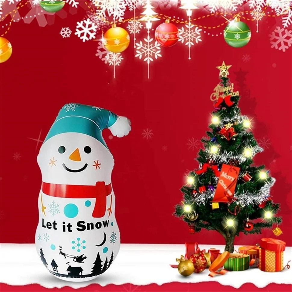 

Christmas Inflatable Snowman Tumbler Pvc Santa Decoration Props Sandbag Toy Outdoor Merry Christmas Holiday Home Decoration Doll