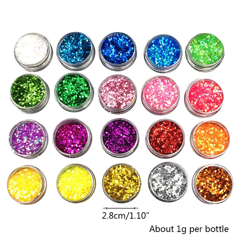 20 шт./компл. DIY Блестящий Кристалл смешанный грубый порошок наполнитель для