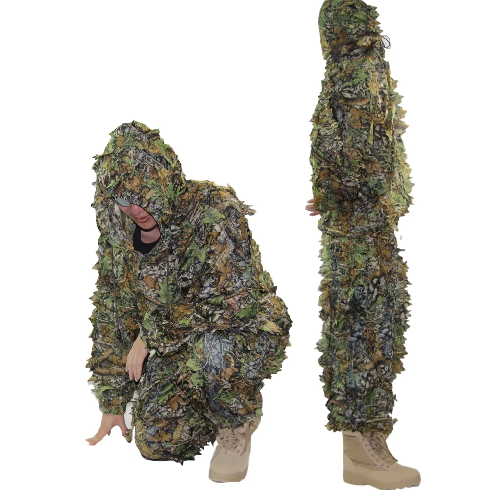 Охотничья одежда 3D Ghillie Костюмы снайперская камуфляжная Одежда для охоты