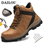 Мужские защитные ботинки, непробиваемые рабочие кроссовки со стальным носком, зимняя защитная обувь, 2021