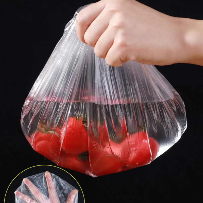 100Pcs Reusable Fresh Food Storage Bags Elastic Bowl Plate Lids Kitchen Freezer Bag Cover Seal Caps | Дом и сад