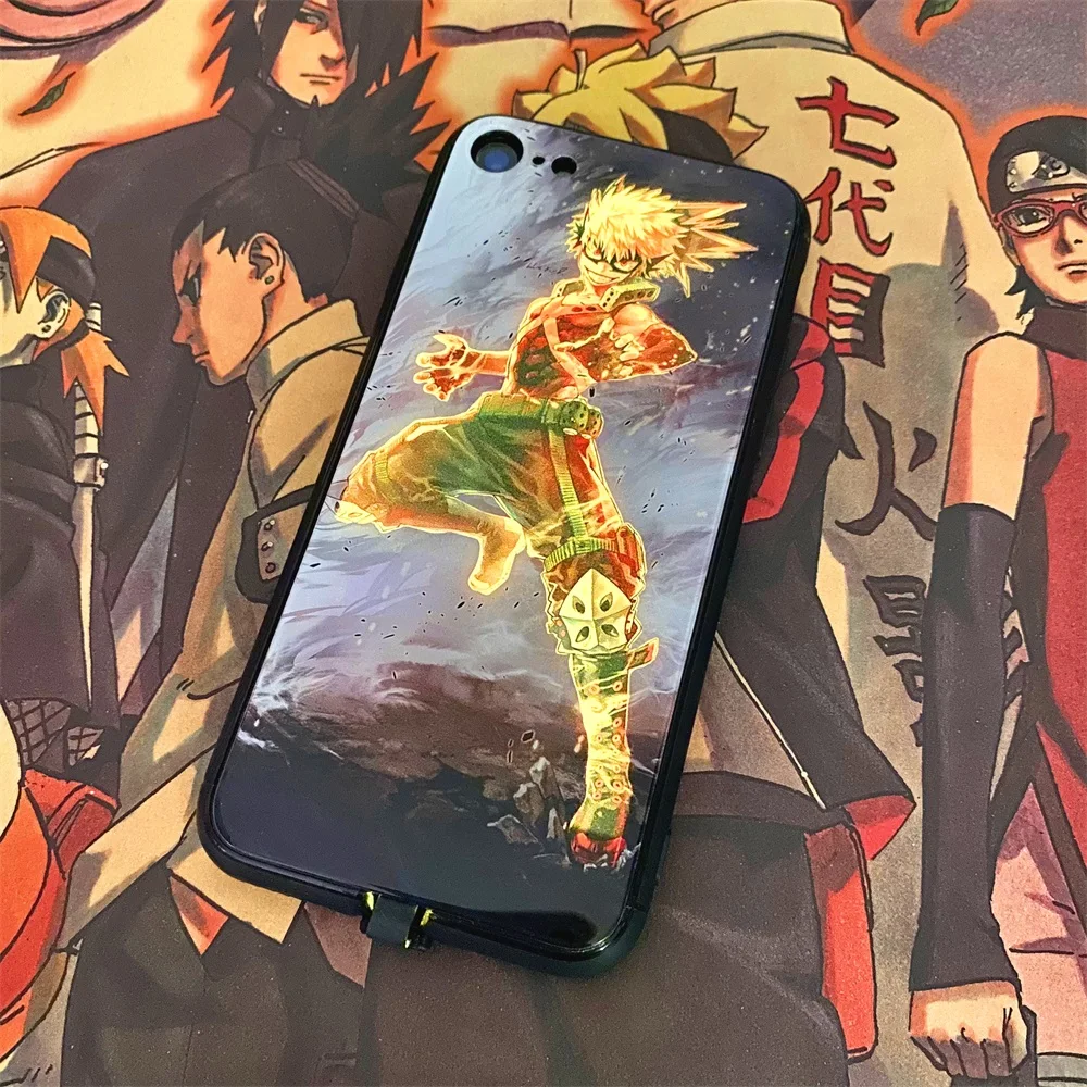 Чехол для телефона MHA со светодиодной подсветкой в стиле аниме Моя геройская