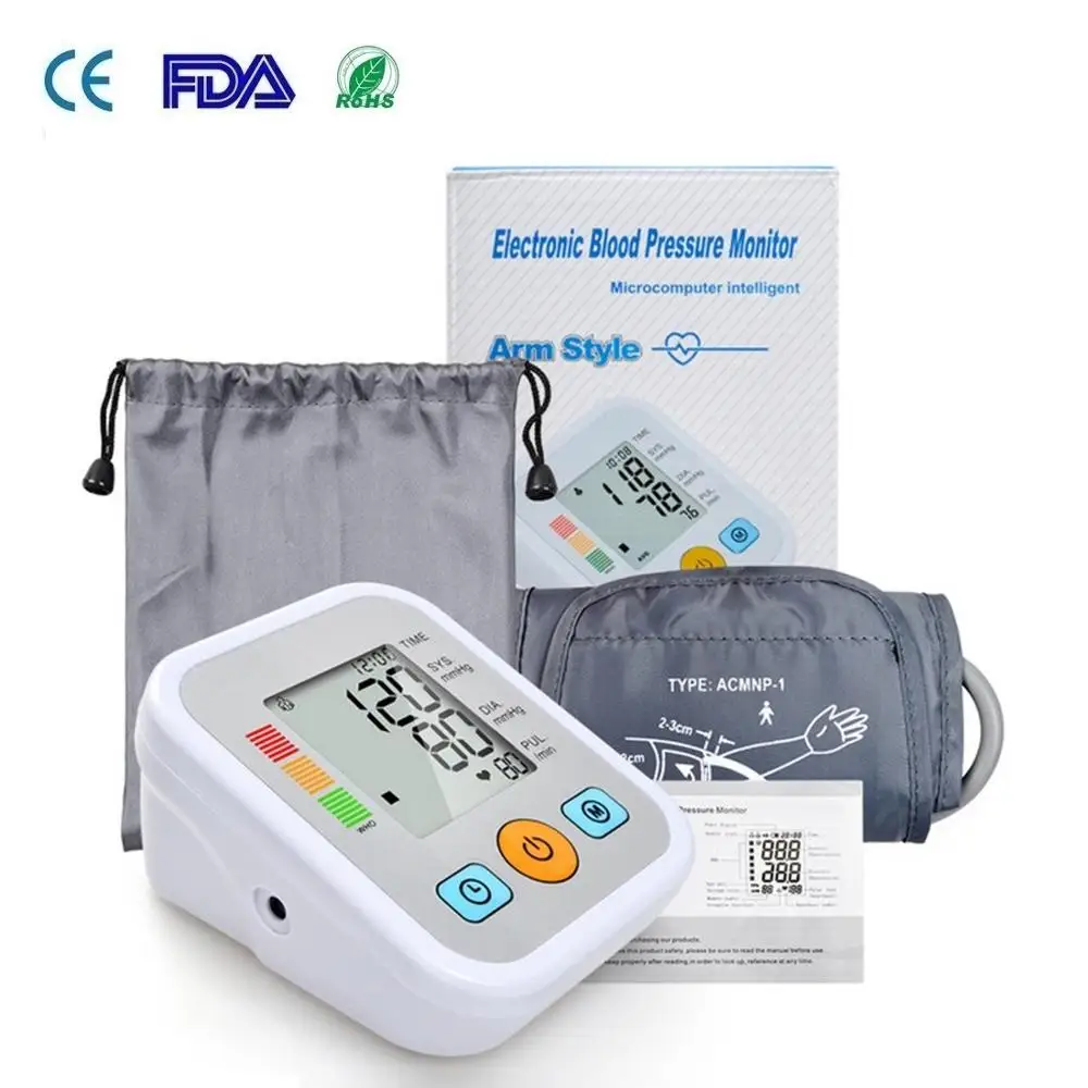 

Digital Upper Arm Blood Pressure Monitor Heart Beat Rate Pulse Meter Tonometer Sphygmomanometer Pulsometer Automatic Measure