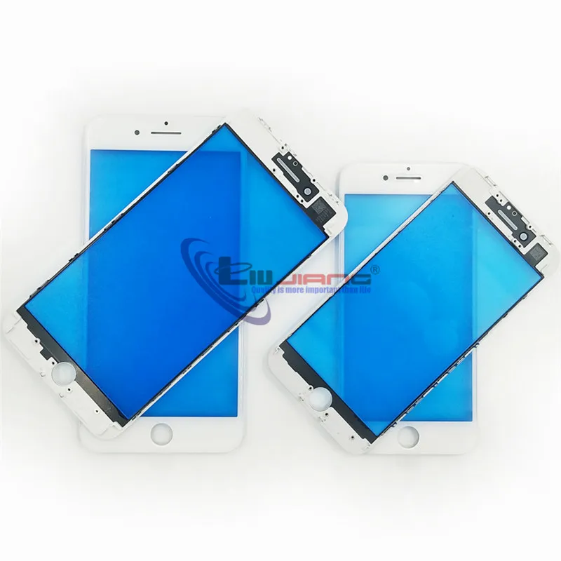 

New A++ Touch Panel Replacement For iPhone 6g 6s 6 Plus Front Outer Screen Glass Lens With Frame bezel Repair parts