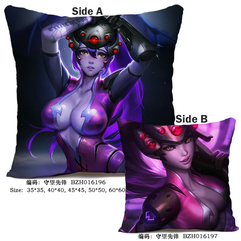 14 45X45 см аниме игра Overwatch наволочка OW dva Mercy Mei Hanzo Genji Reaper Dakimakura Чехол 3D двухсторонний принт наволочка - Цвет: 14