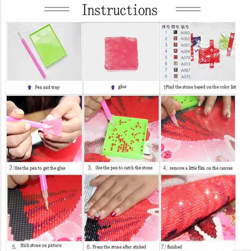 

5D Diamond Painting Kits For AdultsRound Full Drill-Crystal Rhines Succulents