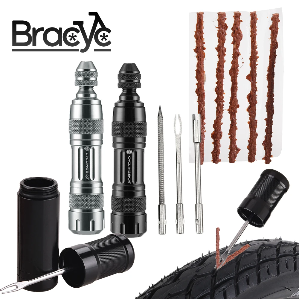 Набор для ремонта велосипедных бескамерных шин резиновые полоски дрели герметик