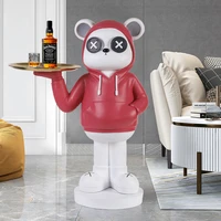 home decor creative living room large floor decoration tray resin cartoon style ornament figurines for interior sculptures