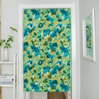 1pcs printing pastoral door curtain fabric hanging curtain room bathroom door curtain home decoration without rod