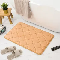 Inyahome Fast Drying for Bath Room Floor Rug Carpet Machine Washable Soft and Comfortable Memory Foam Bath Mat Bathroom Rug