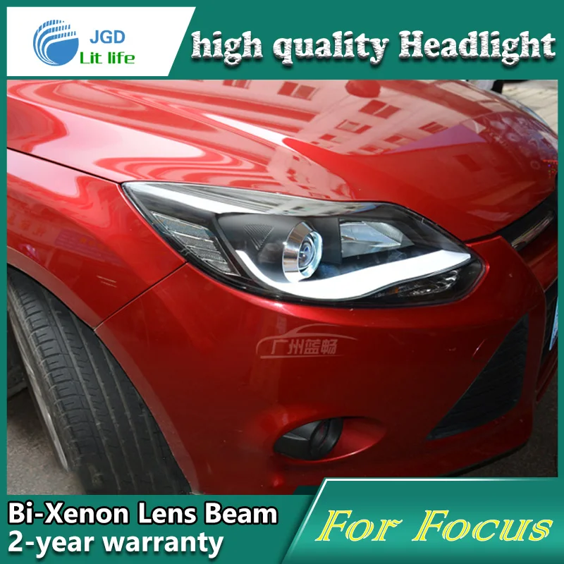 Чехол для Фар Ford Focus 2012 2013 светодиодный чехол фар DRL двойной луч биксенон