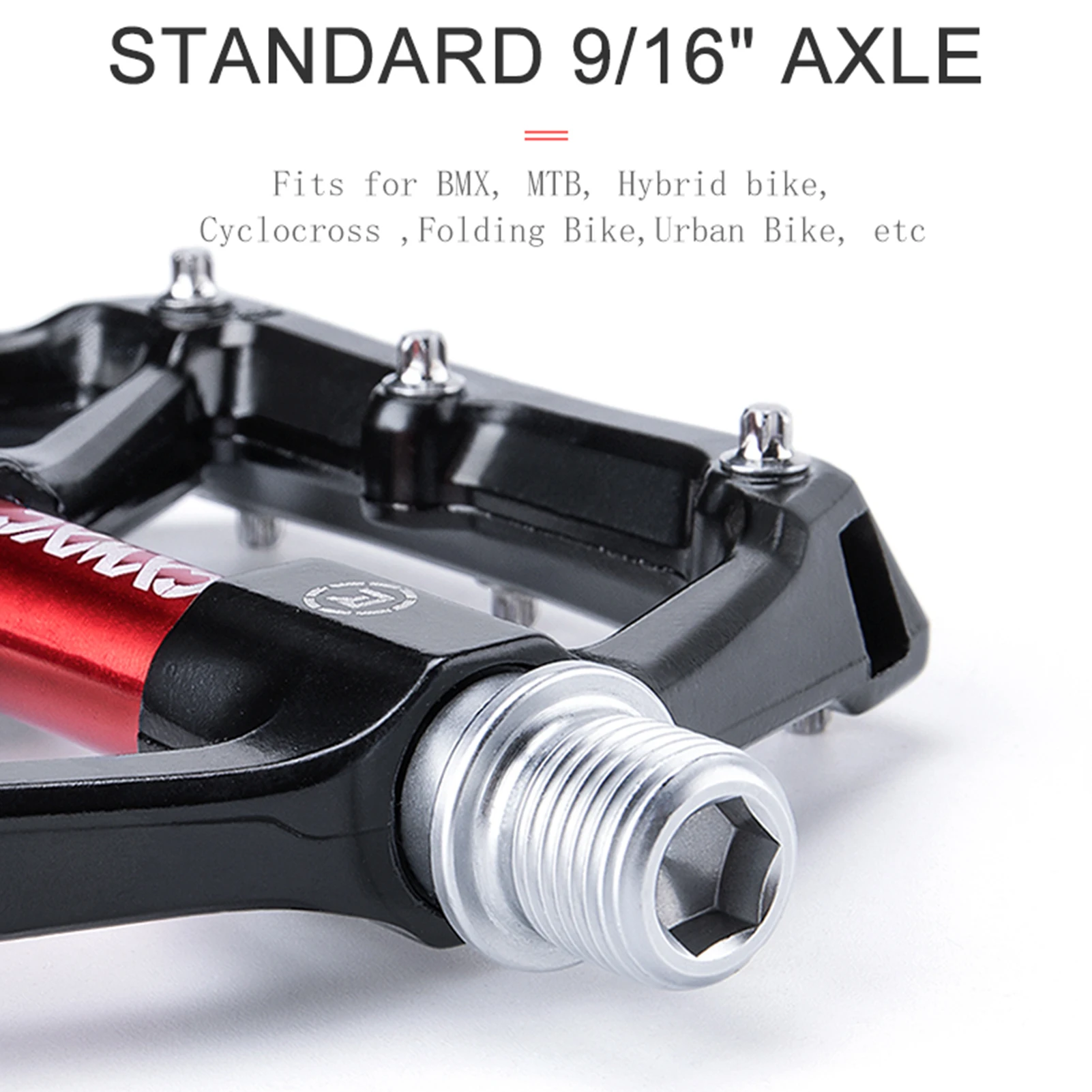 

Bicycle Pedal MTB Bike 3 Sealed Bearings Pedal DU Bearing Ultra-light Anti-skid Wide Platform Pedal For Cycling Bike Accessories