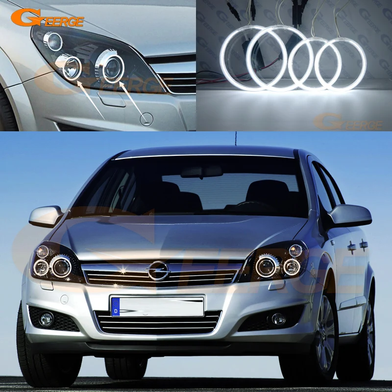 Для Opel Astra H 2004 2010 ксеноновые фары отличные ультра яркие CCFL ангельские глазки Halo