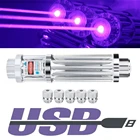 USB перезаряжаемые самые мощные синие лазерные указки со встроенной батареей, Лазерный фонарь 5000 нм, М, фонарик с 5 звездами