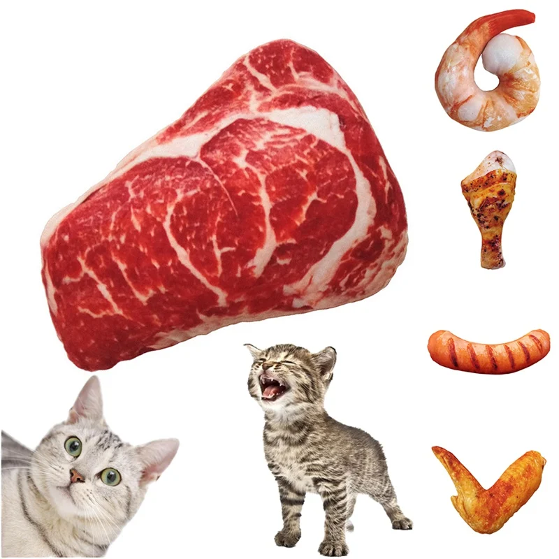 Забавные игрушки для кошек Интерактивная имитация закусок реалистичные в виде