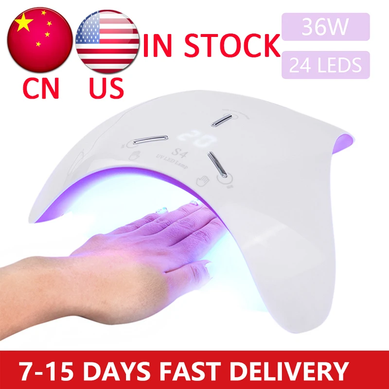 LED Nail Gel Lamp Quick 36/48W Infrared Sensor Dry Machine Curing 24LEDS Art Dryer Manicure Tools Kit dryer | Красота и здоровье