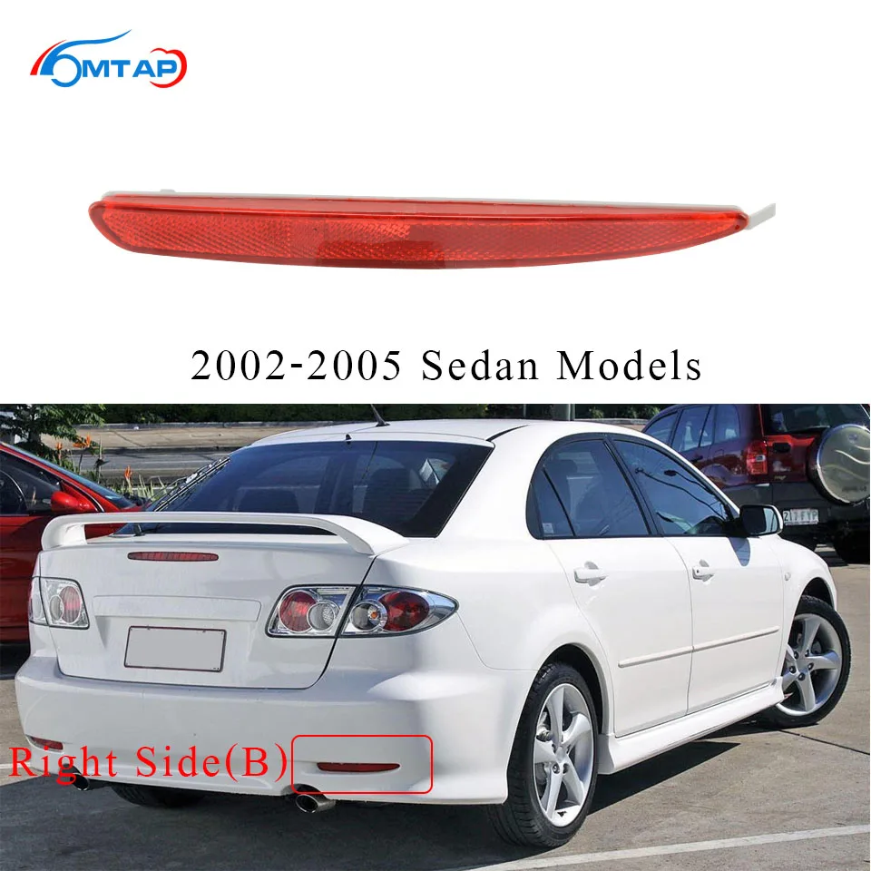 Отражатель заднего бампера Garnish противотуманная фара для Atenza Mazda 6 GG Sedan/Wagon 2002 2003 2004 2005 2006 2007 2008 - Цвет: RH-Sedan(02-05)