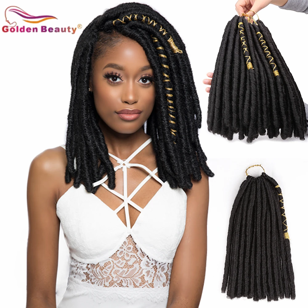 12Inch Synthetic Hair Soft Dread Lock Faux Locs Crochet Hair For Braiding Luna Locs Hair Extensions Pre-loop For Black Women