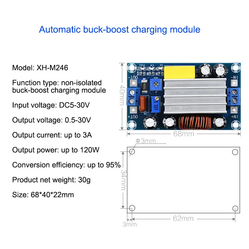 Автоматический Бак Boost модуль зарядки СИД постоянный ток автоматическое